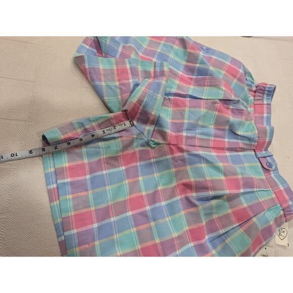 Pretty pastel plaid sport khulottes w/pockets by Koret Sports deadstock NWT, 18 - Picture 6 of 8